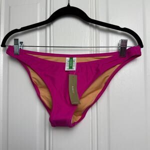 J. Crew Bikini Bottom Heritage 1989 high-leg Womens Fuchsia Medium Swimwear NWT